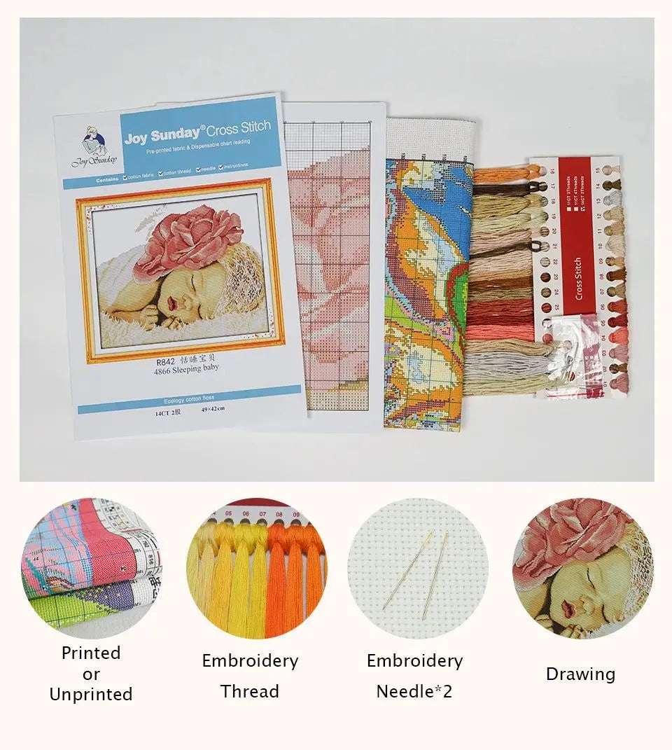 Koi Fighting for Spring Cross Stitch Kit 11CT 14CT DIY Stamped Cross-stitch Kit Embroidery Needlework Home Decor Gifts Cross Stitch Cross Stitch Joy Sunday