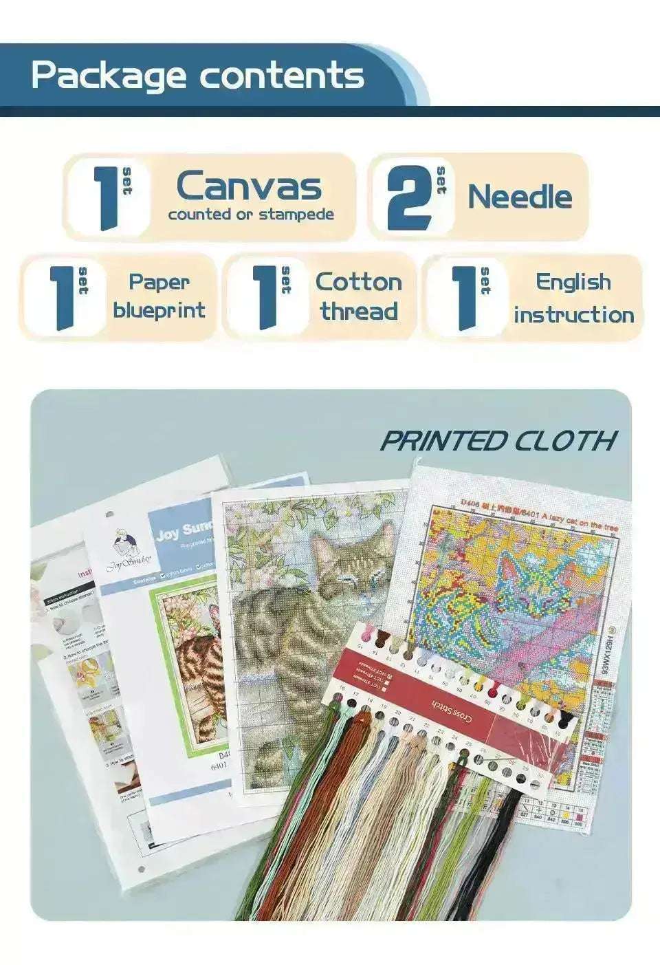 Alices Gallery Cross Stitch Kit DIY Beginner Alice in Wonderland Stamped & Counted 11/14ct Cross Stitch Kit Cross Stitch Cross Stitch Joy Sunday