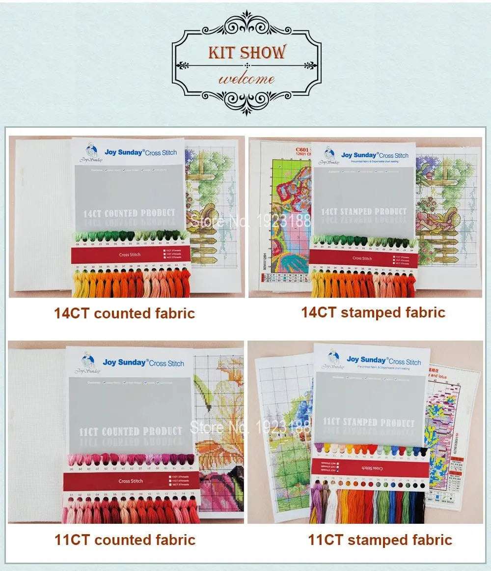 Birds and Flowers Cross Stitch Kit, Large Cross Stitch Project, DIY Stamped Cross Stitch Cross Stitch Cross Stitch Joy Sunday