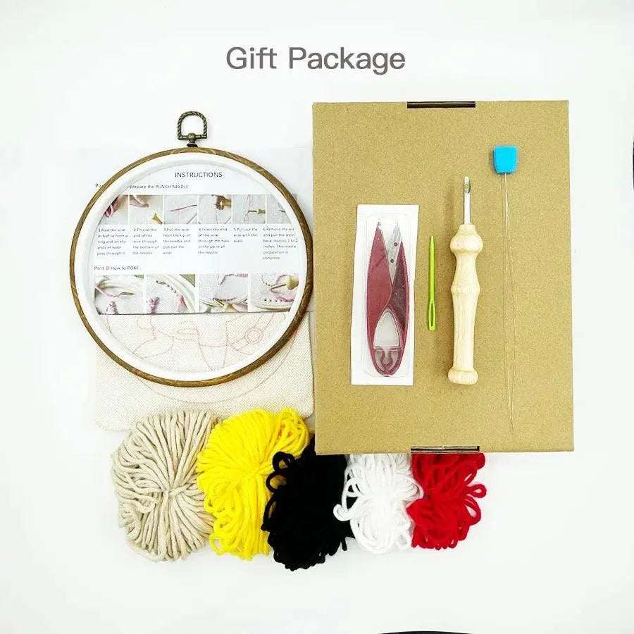 Christmas Punch Needle Kit Festive Beginner Punch Needle kits, DIY embroidery kit Punch Needle kit Punch Needle Kits Beginner Friendly Designs for Creative Art Projects
