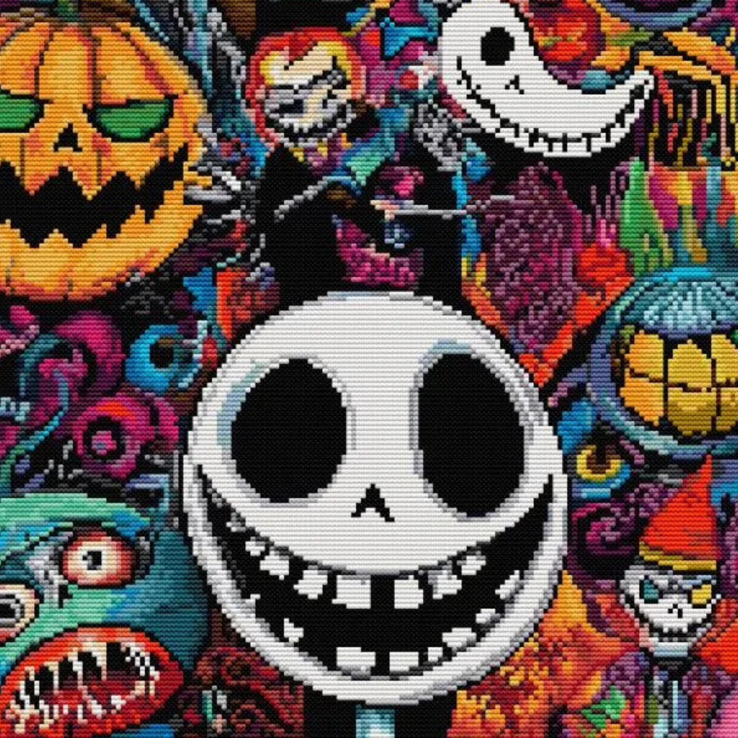 All Saints Halloween Cross Stitch Kit Stamped and Counted Embroidery Cross Stitch Cross Stitch Joy Sunday