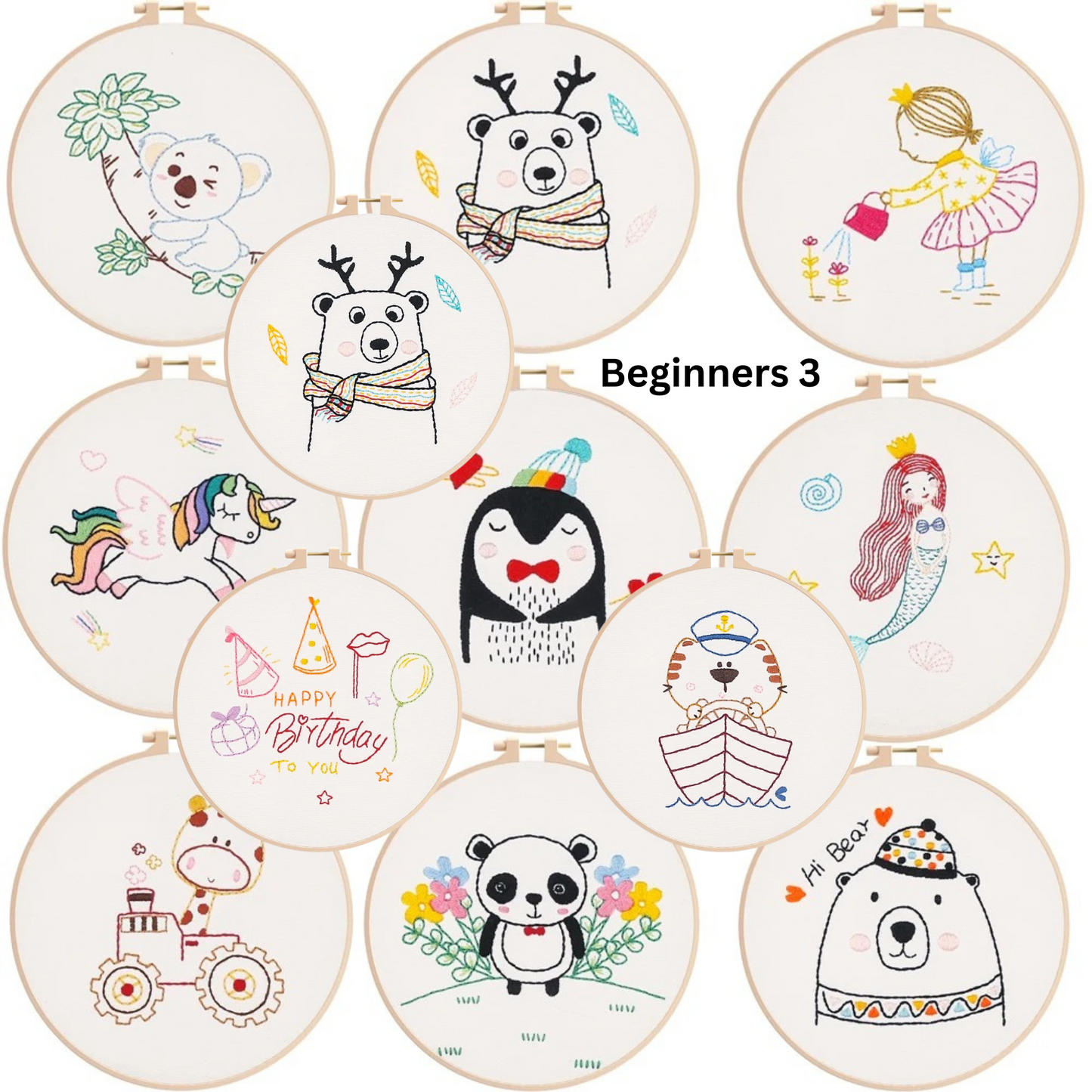 Embroidery Kits For Beginners Embroidery Starter Kits Older Child Friendly DIY Cross Stitch Easy Patterns Beginner 4 Embroidery kit Embroidery Kits