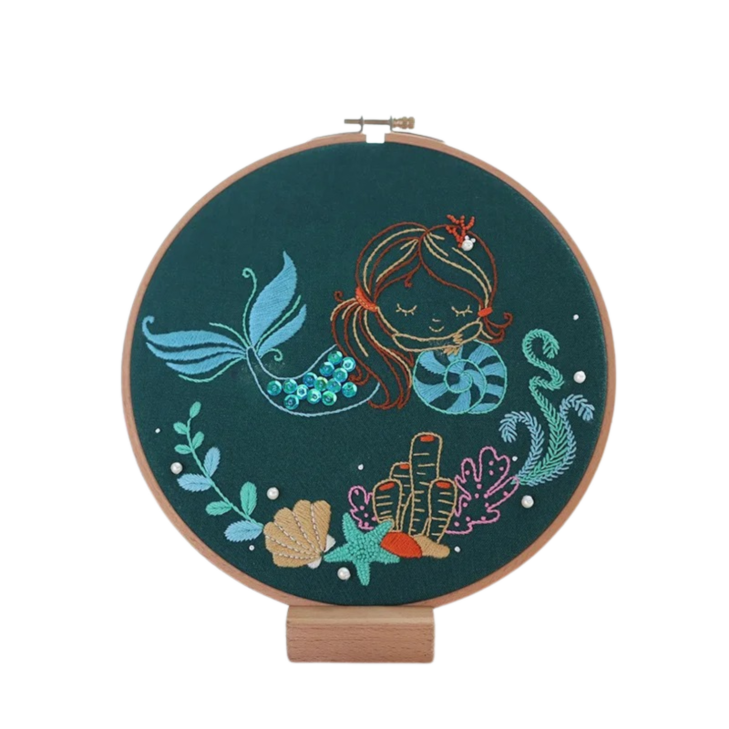 Mermaid Beginner Embroidery Kits Full Range Embroidery Starter Kits for Beginners Adults Kids DIY Handmade Easy Patterns Embroidery kit Embroidery Kits