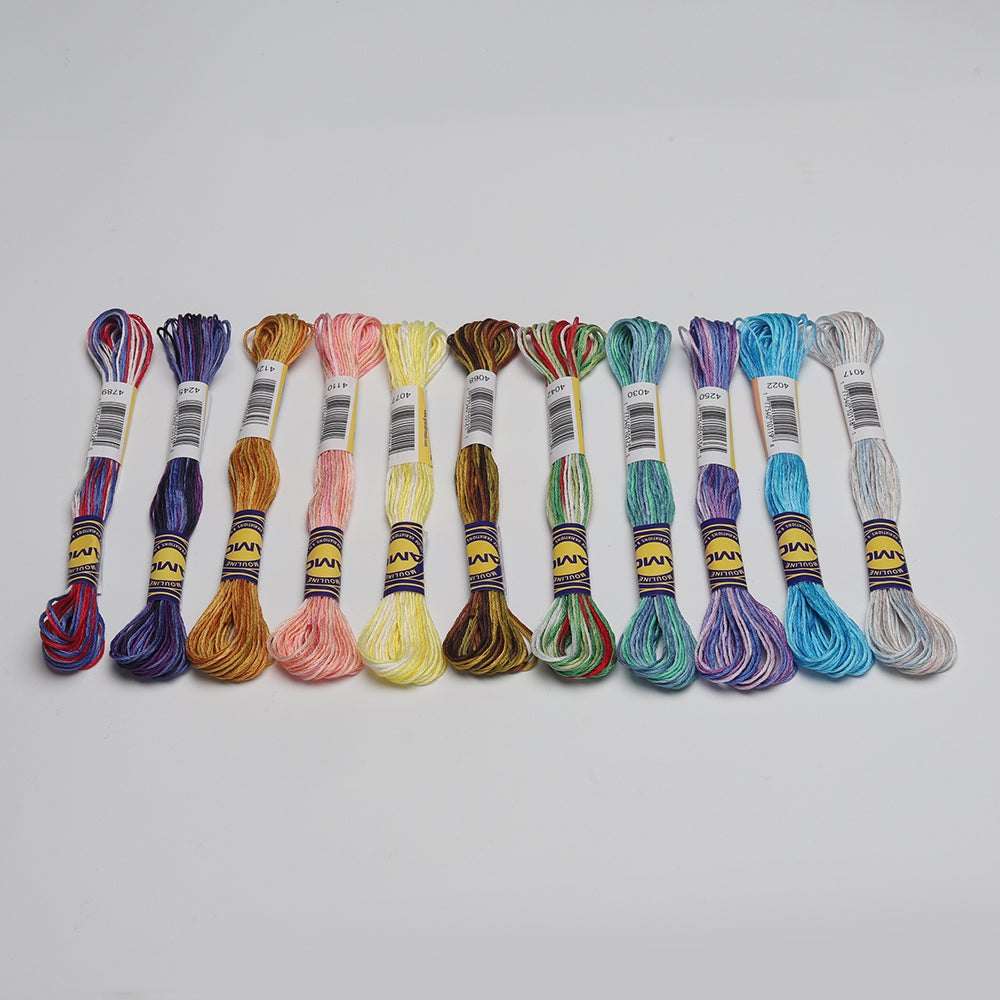 Variegated Embroidery Thread 10 Piece Egyptian Cotton Skeins Mercerized Floss 8 Meters DMC Mouline Variation Cross Stitch Thread Skeins Embroidery kit Embroidery Threads: DMC Compatible CXC Cotton & Polyester Embroidery Floss, 100% Egyptian Cotton, Variegated, Perle Cotton, Metallic & Pearlescent
