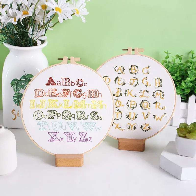 Alphabet Practice Embroidery Kit, Letters Kit for Beginners Adults with Patterns, Beginner Embroidery Kit Embroidery kit Embroidery Kits