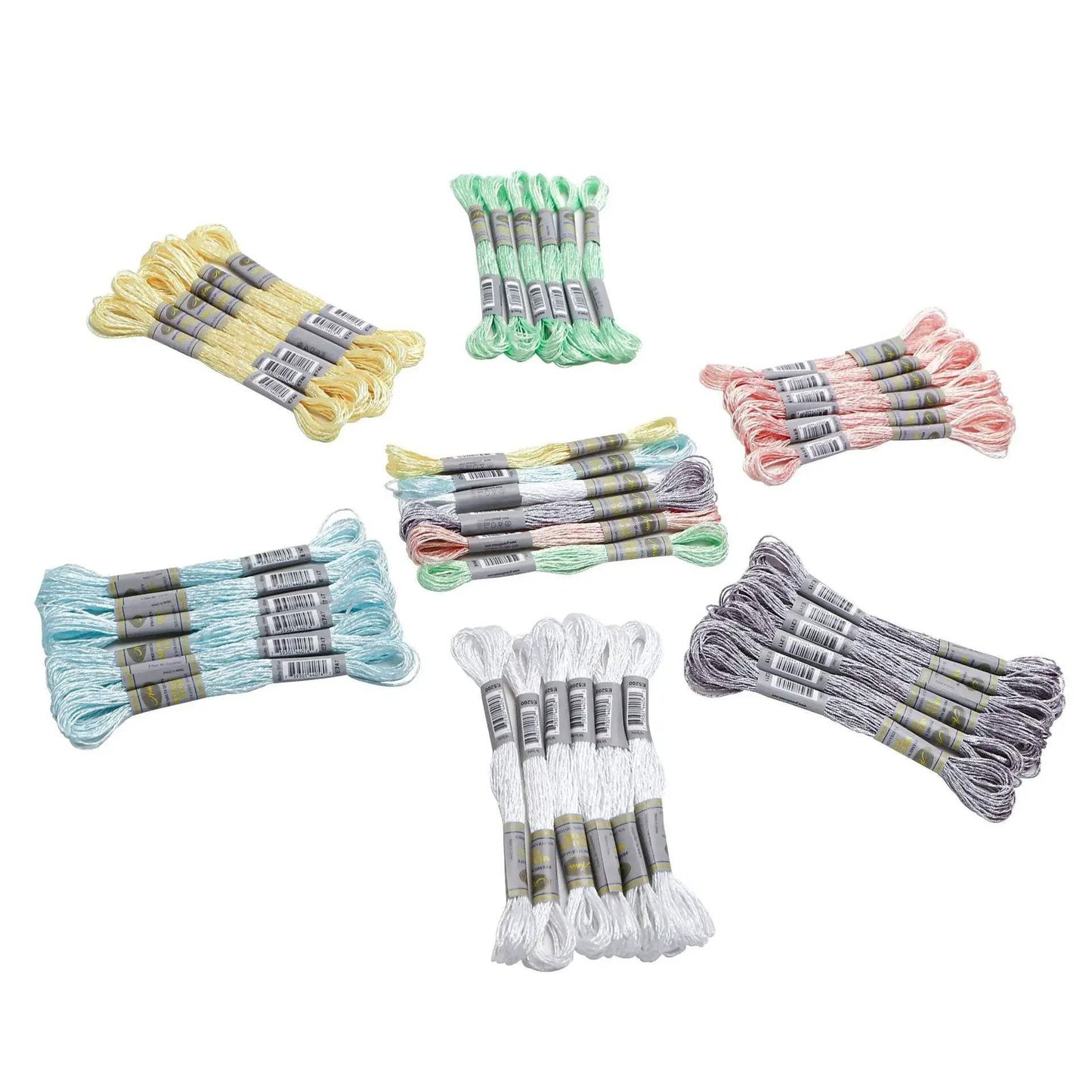 Light Effect Pearlescent Embroidery Thread. Pearlescent Effects High Sheen Metallic Embroidery Floss Cross Stitch Thread 8 Meters Long 6 Strands Skein Premium Quality Embroidery kit Embroidery Threads: DMC Compatible CXC Cotton & Polyester Embroidery Floss, 100% Egyptian Cotton, Variegated, Perle Cotton, Metallic & Pearlescent