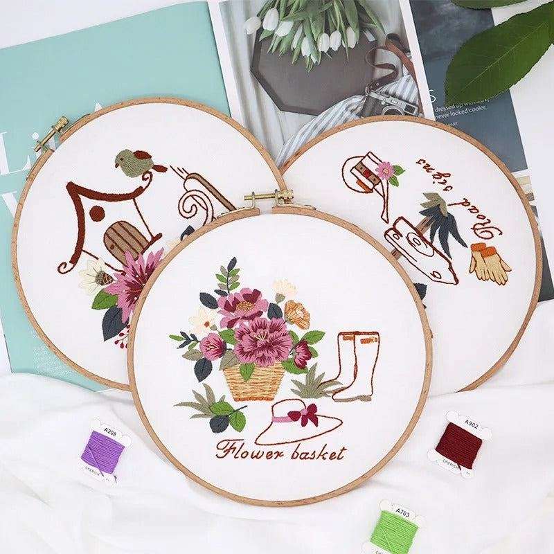 Flower Embroidery Kits Beginner Friendly Embroidery Starter Kits Adults DIY Handmade Crafts Embroidery kit Embroidery Kits