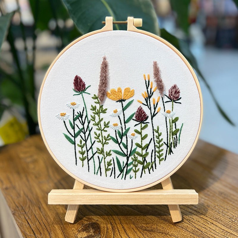 Beginners Summer Meadow Flower Embroidery Kits