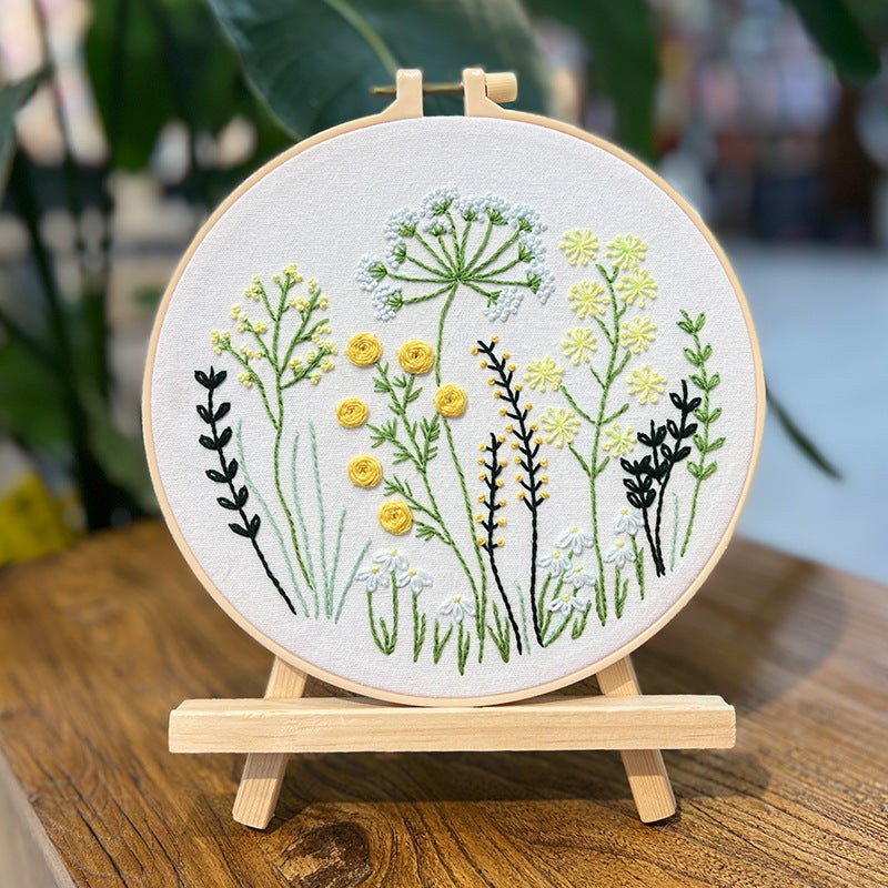 Beginners Summer Meadow Flower Embroidery Kits