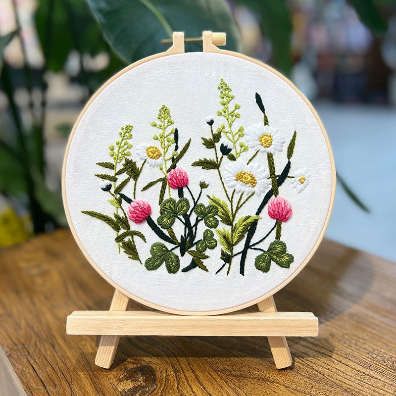 Beginners Summer Meadow Flower Embroidery Kits