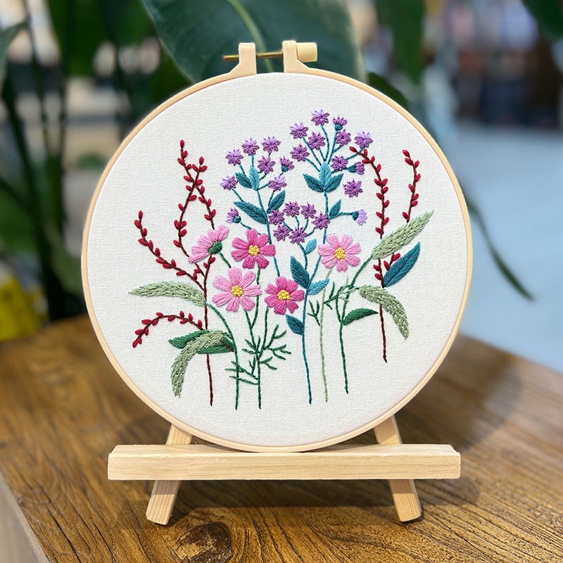 Beginners Summer Meadow Flower Embroidery Kits