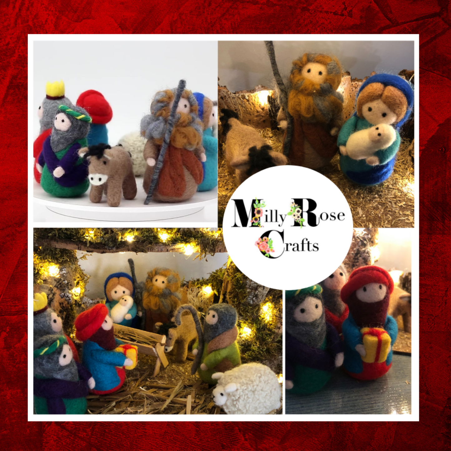 Nativity Needle Felting Kit, Christmas Needle felting Kit, Ideal Craft Gift Idea