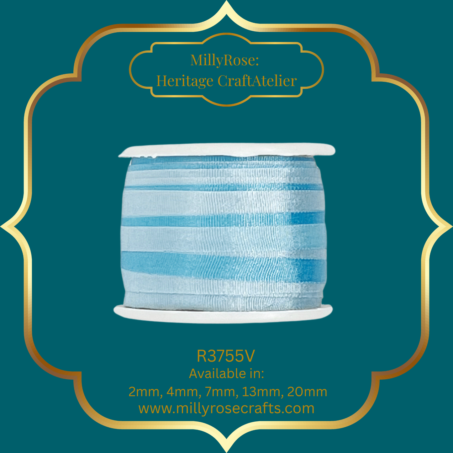 Hand-Dyed Style 100% Mulberry Silk Ribbon Variegated Artisan Collection 2mm,4mm,7mm,13mm,20mm width