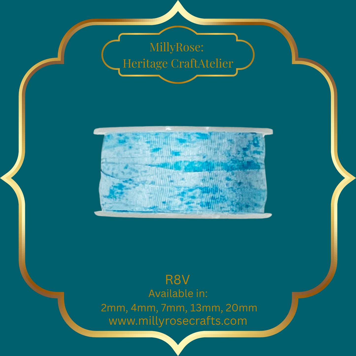 Hand-Dyed Style 100% Mulberry Silk Ribbon Variegated Artisan Collection 2mm,4mm,7mm,13mm,20mm width
