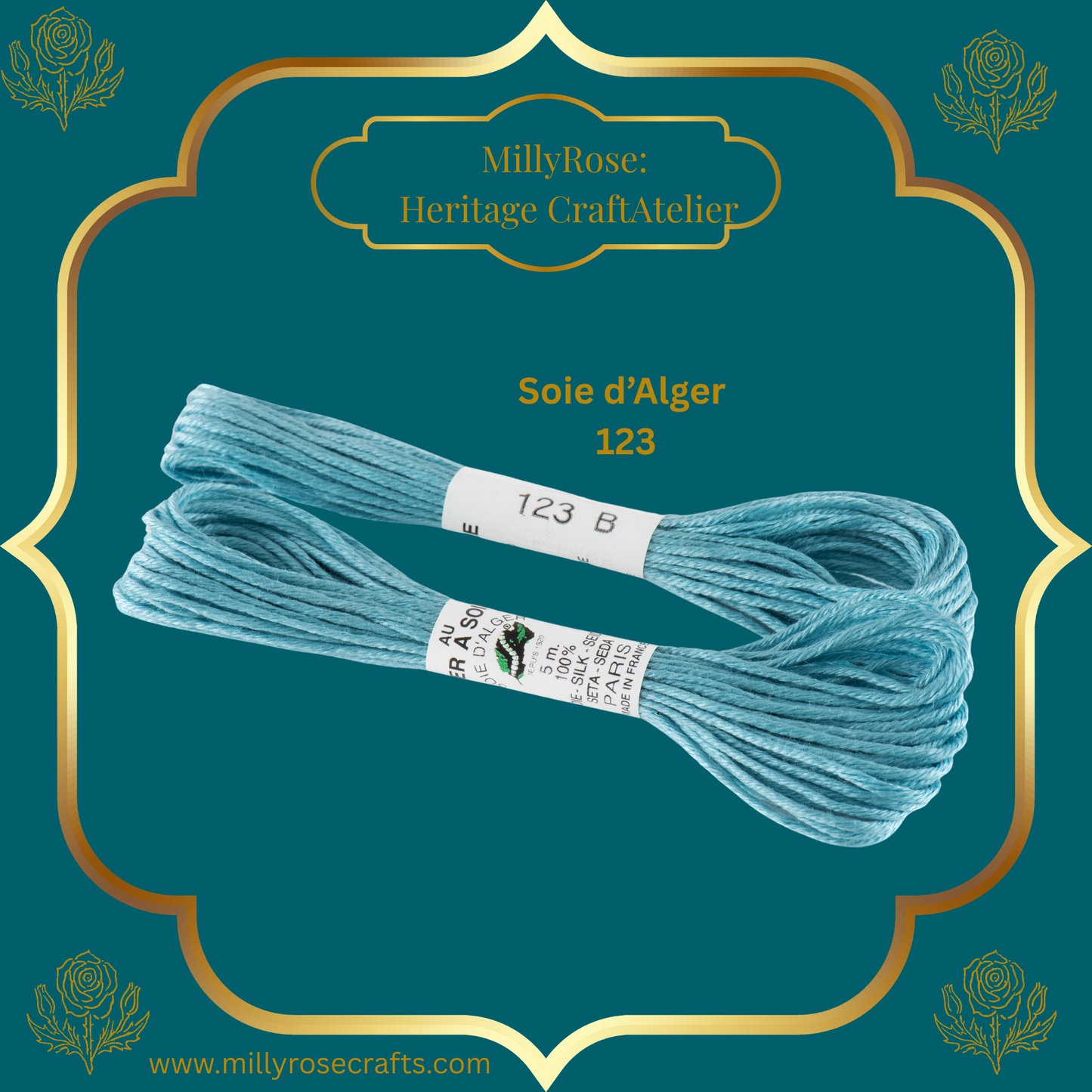 Au Ver à Soie – Soie d'Alger Silk Thread | Premium 7-Ply Embroidery Skeins 111-116, 121-123