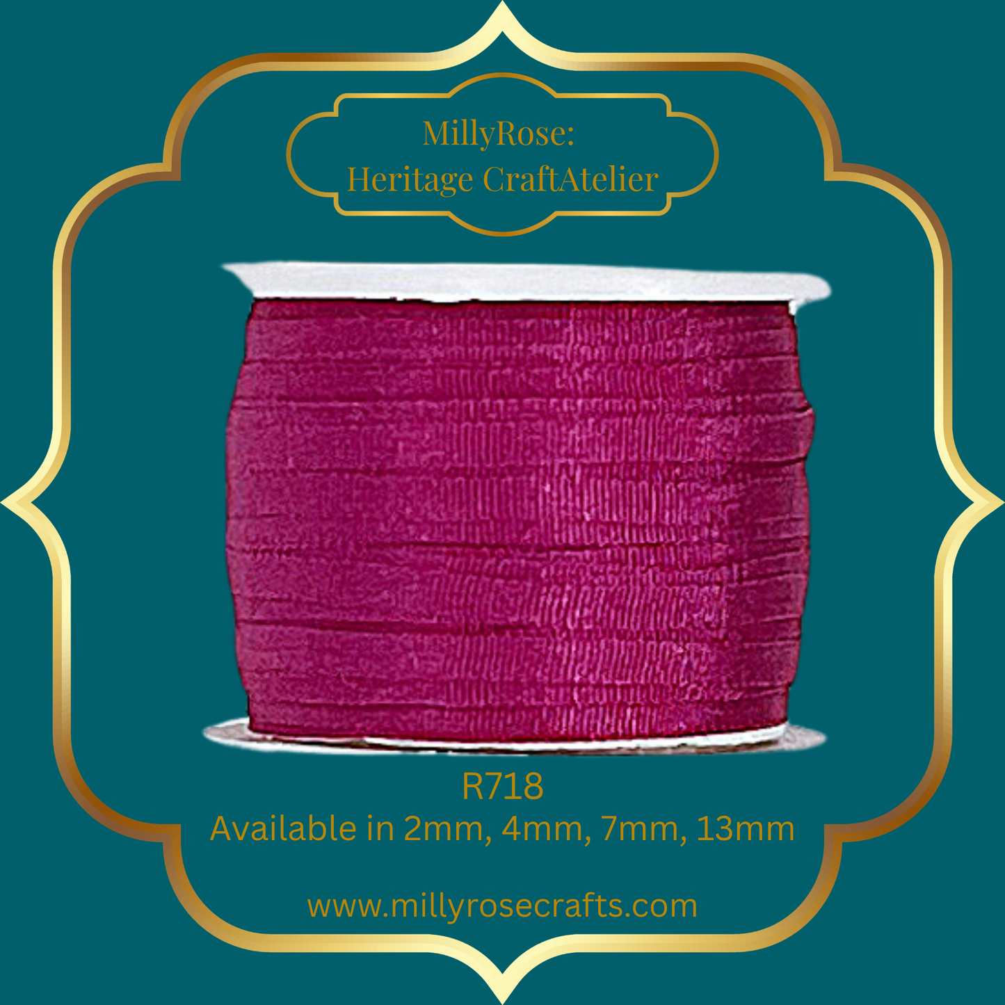 Premium 100% Mulberry Silk Ribbon  Artisan Single Color Collection 2mm,4mm,7mm,13mm,20mm widths