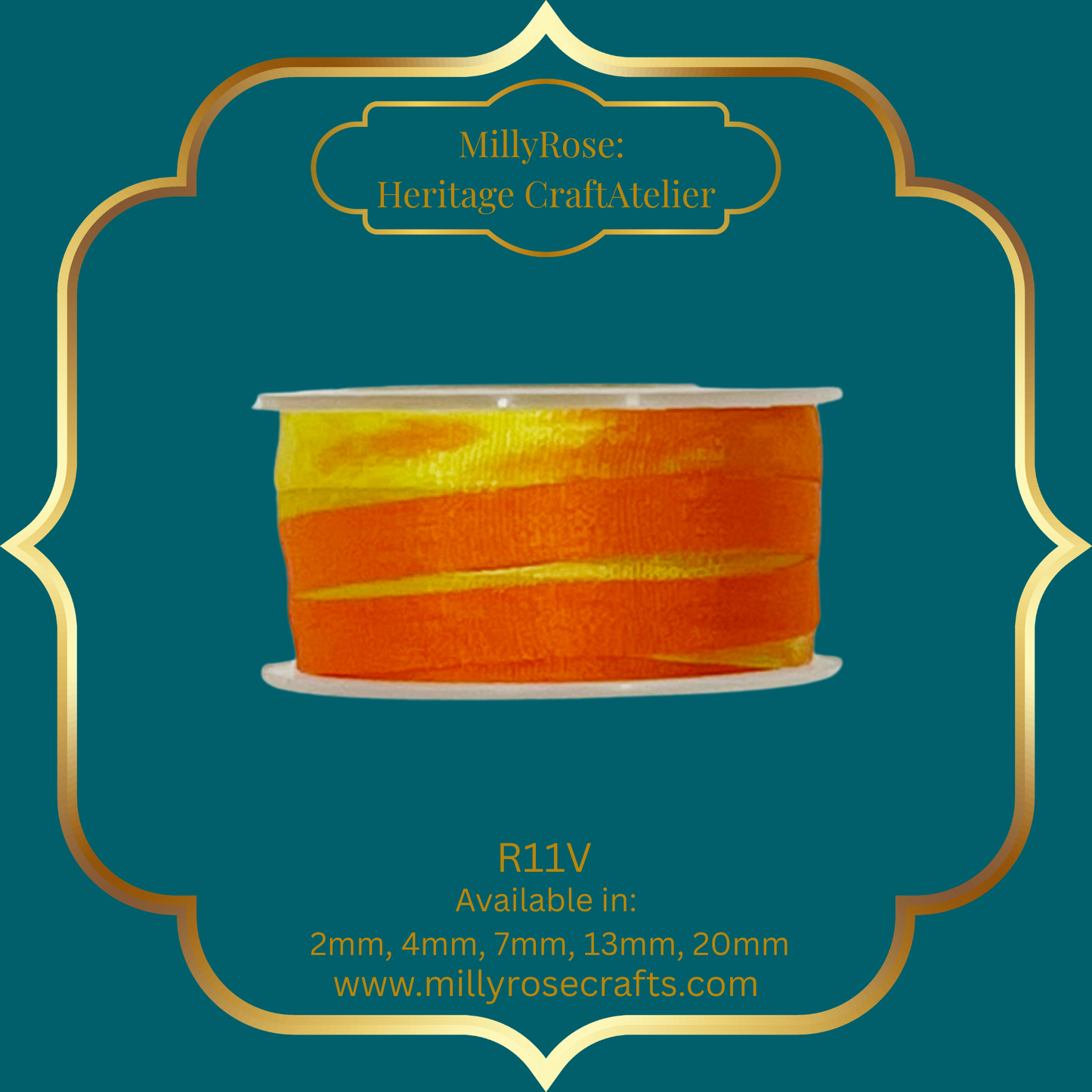 Hand-Dyed Style 100% Mulberry Silk Ribbon Variegated Artisan Collection 2mm,4mm,7mm,13mm,20mm width