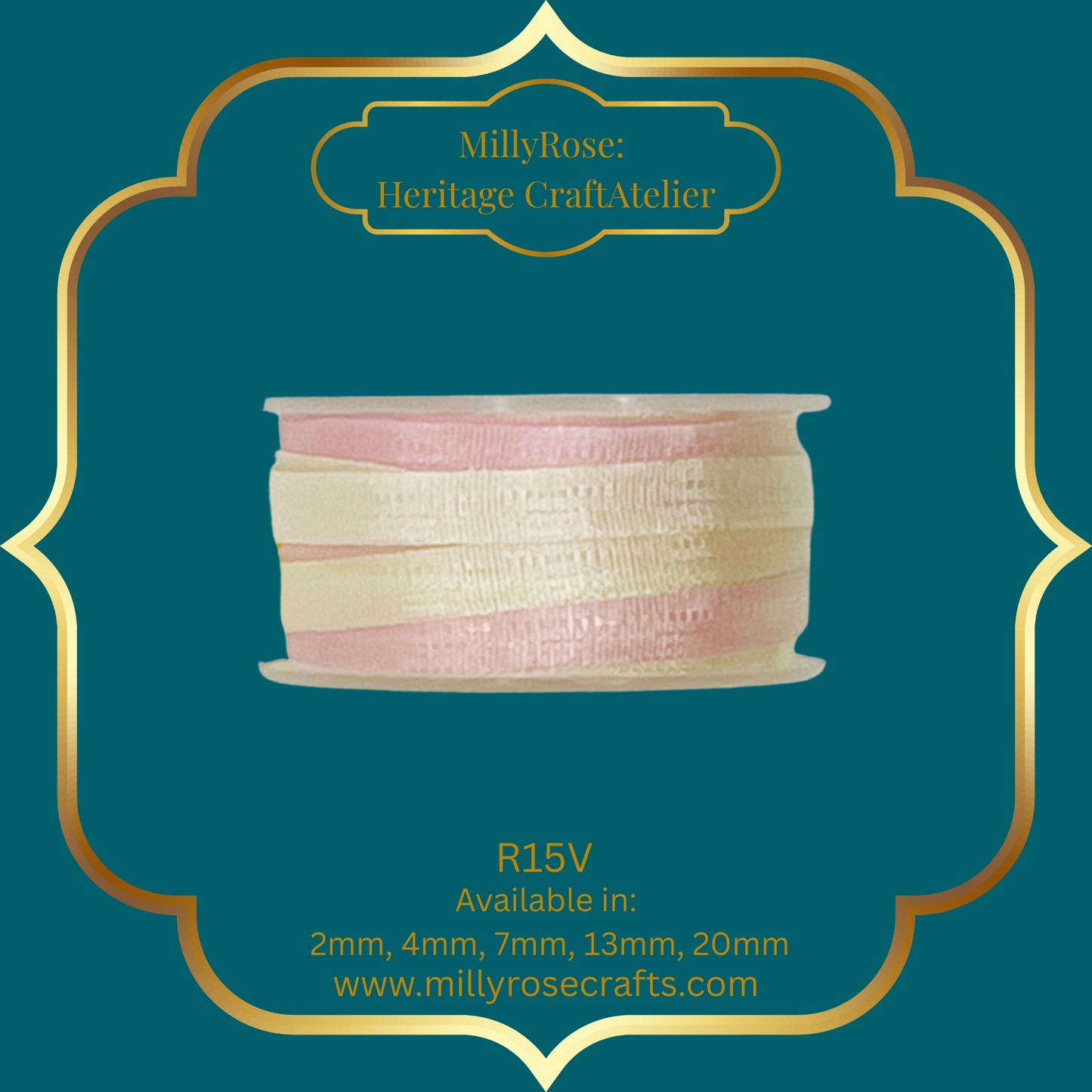 Hand-Dyed Style 100% Mulberry Silk Ribbon Variegated Artisan Collection 2mm,4mm,7mm,13mm,20mm width