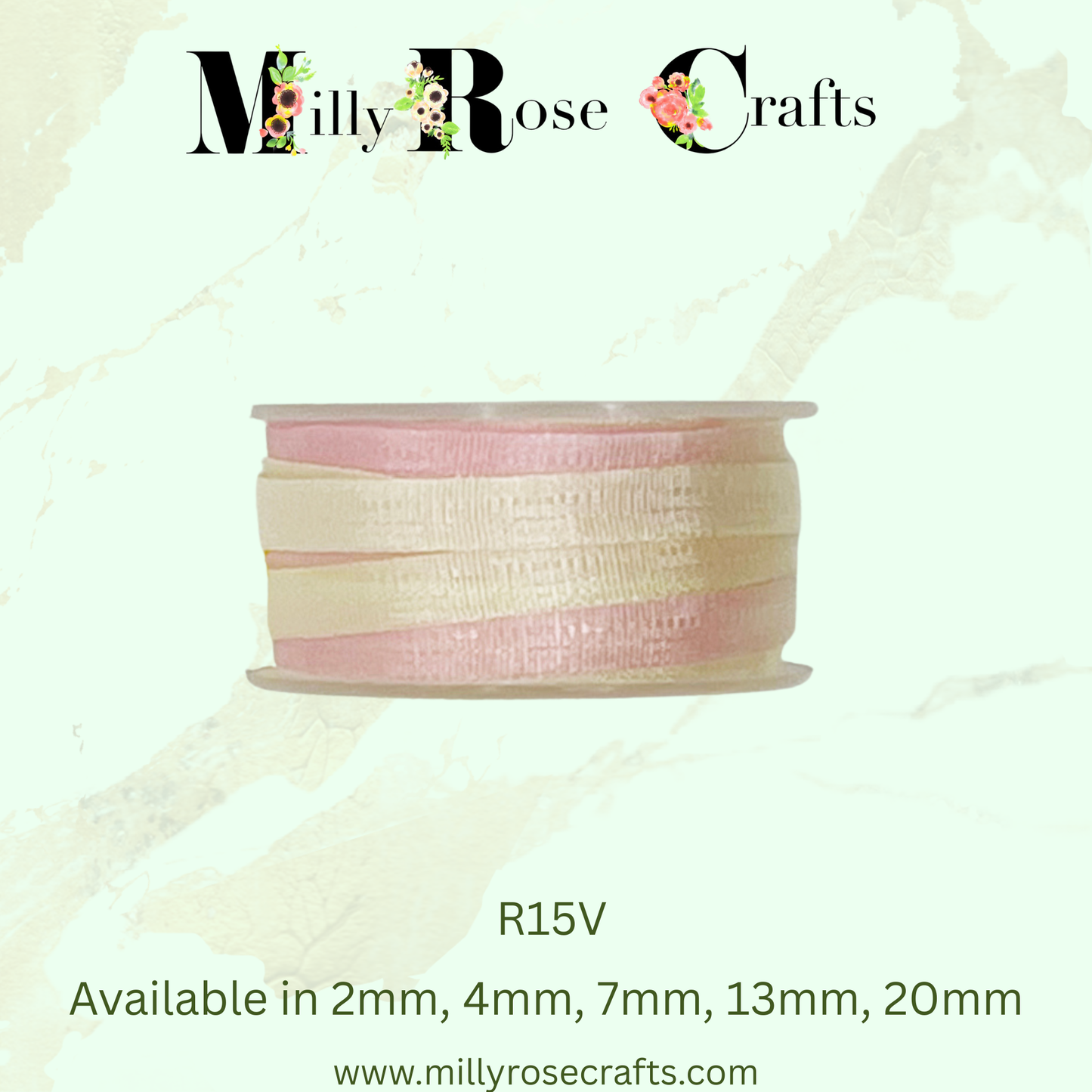 Hand-Dyed Style 100% Mulberry Silk Ribbon Variegated Artisan Collection 2mm,4mm,7mm,13mm,20mm width