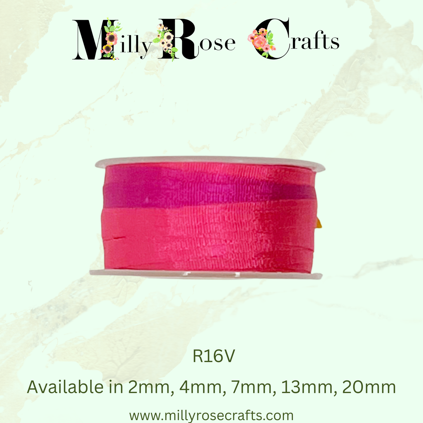 Hand-Dyed Style 100% Mulberry Silk Ribbon Variegated Artisan Collection 2mm,4mm,7mm,13mm,20mm width