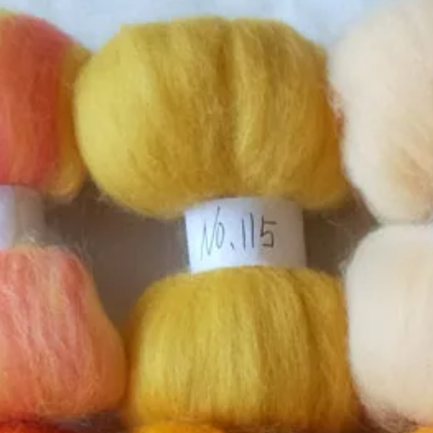 Yellow Tones 70s Australian Merino wool for needle felting