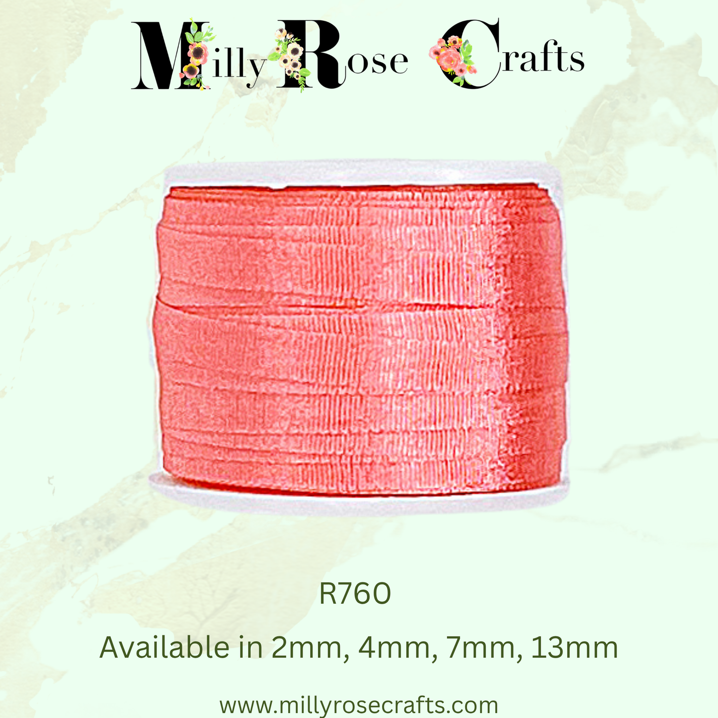 Premium 100% Mulberry Silk Ribbon  Artisan Single Color Collection 2mm,4mm,7mm,13mm,20mm widths