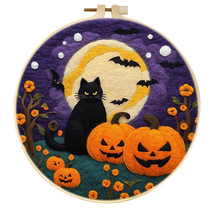 Halloween 2D needle felting kits 2d wool painting kit