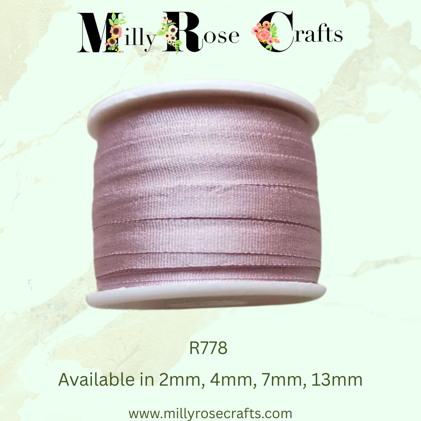 Premium 100% Mulberry Silk Ribbon  Artisan Single Color Collection 2mm,4mm,7mm,13mm,20mm widths