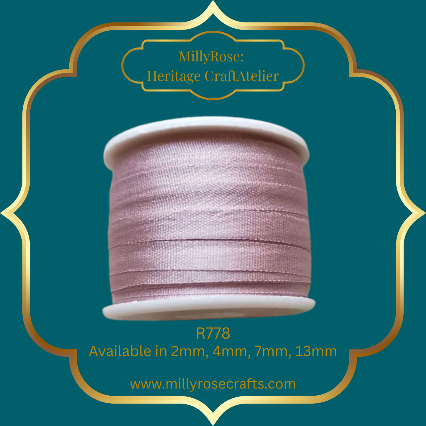 Premium 100% Mulberry Silk Ribbon  Artisan Single Color Collection 2mm,4mm,7mm,13mm,20mm widths