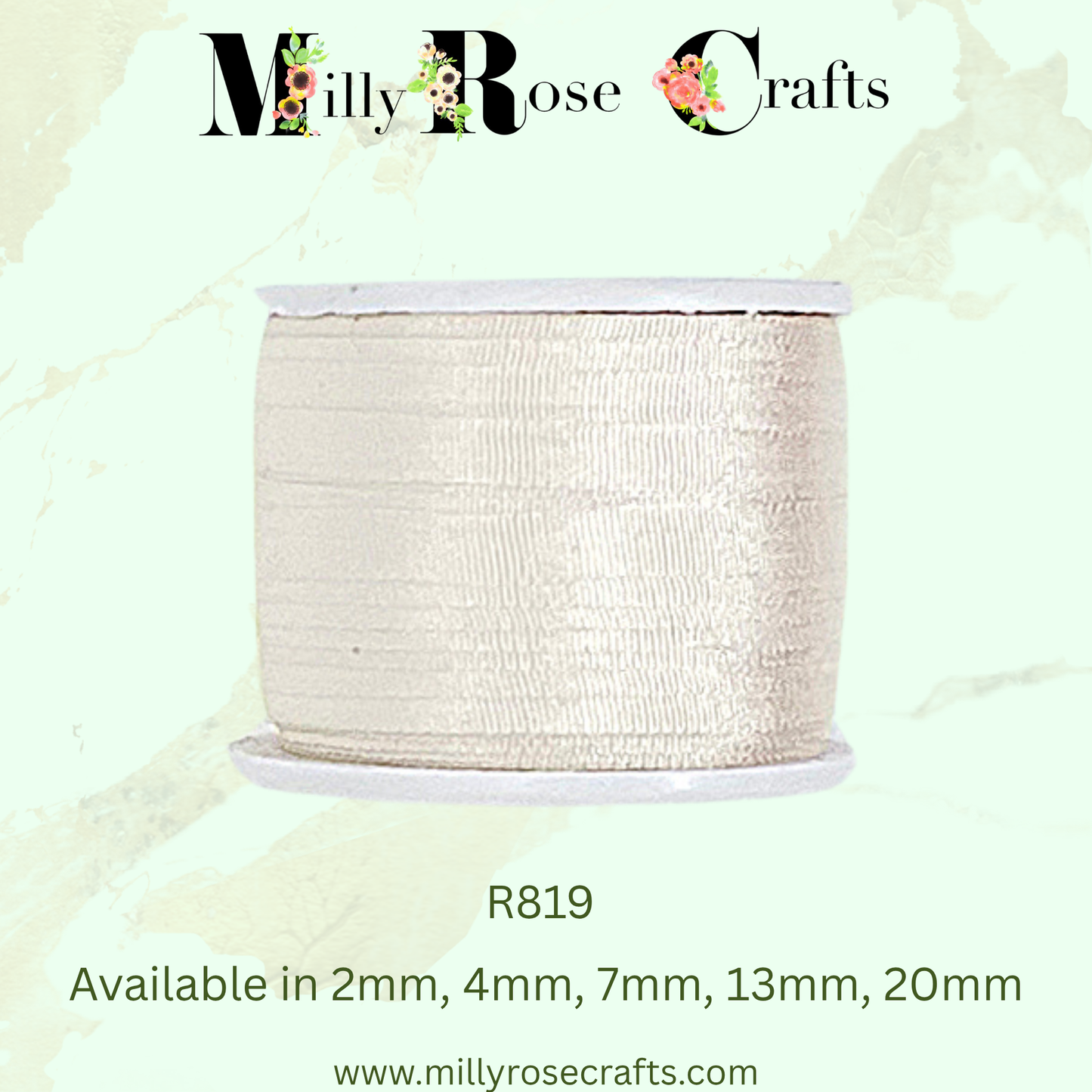 Premium 100% Mulberry Silk Ribbon  Artisan Single Color Collection 2mm,4mm,7mm,13mm,20mm widths