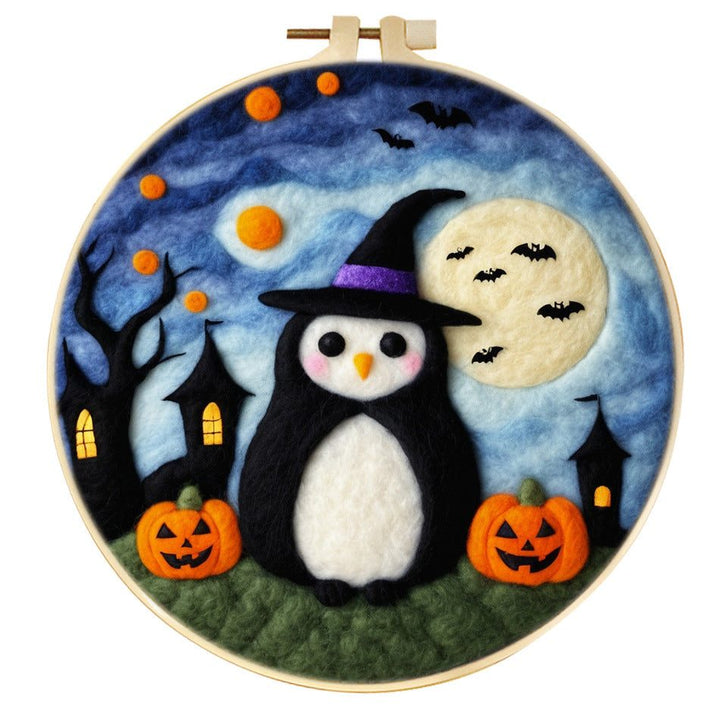 Halloween 2D needle felting kits 2d wool painting kit