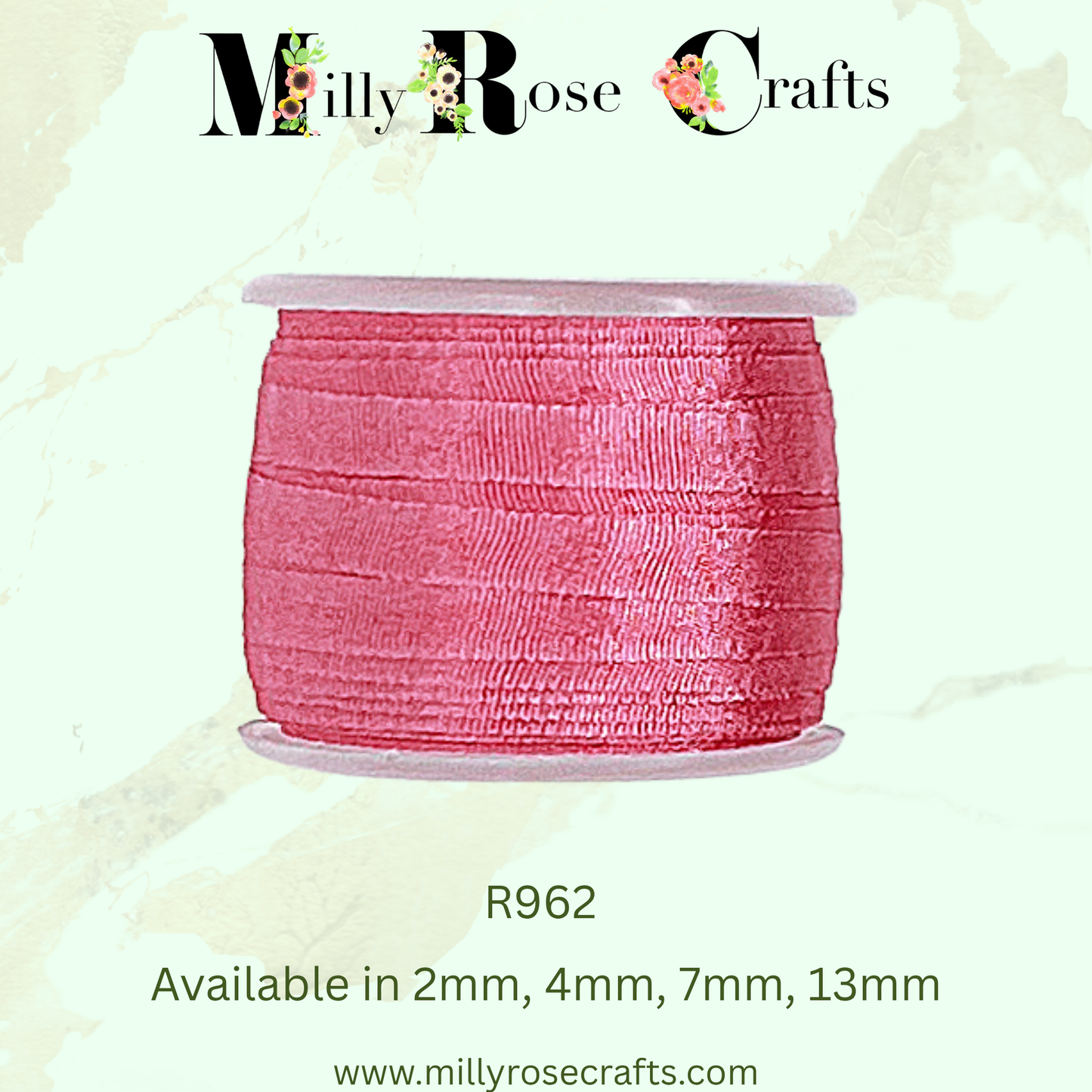 Premium 100% Mulberry Silk Ribbon  Artisan Single Color Collection 2mm,4mm,7mm,13mm,20mm widths