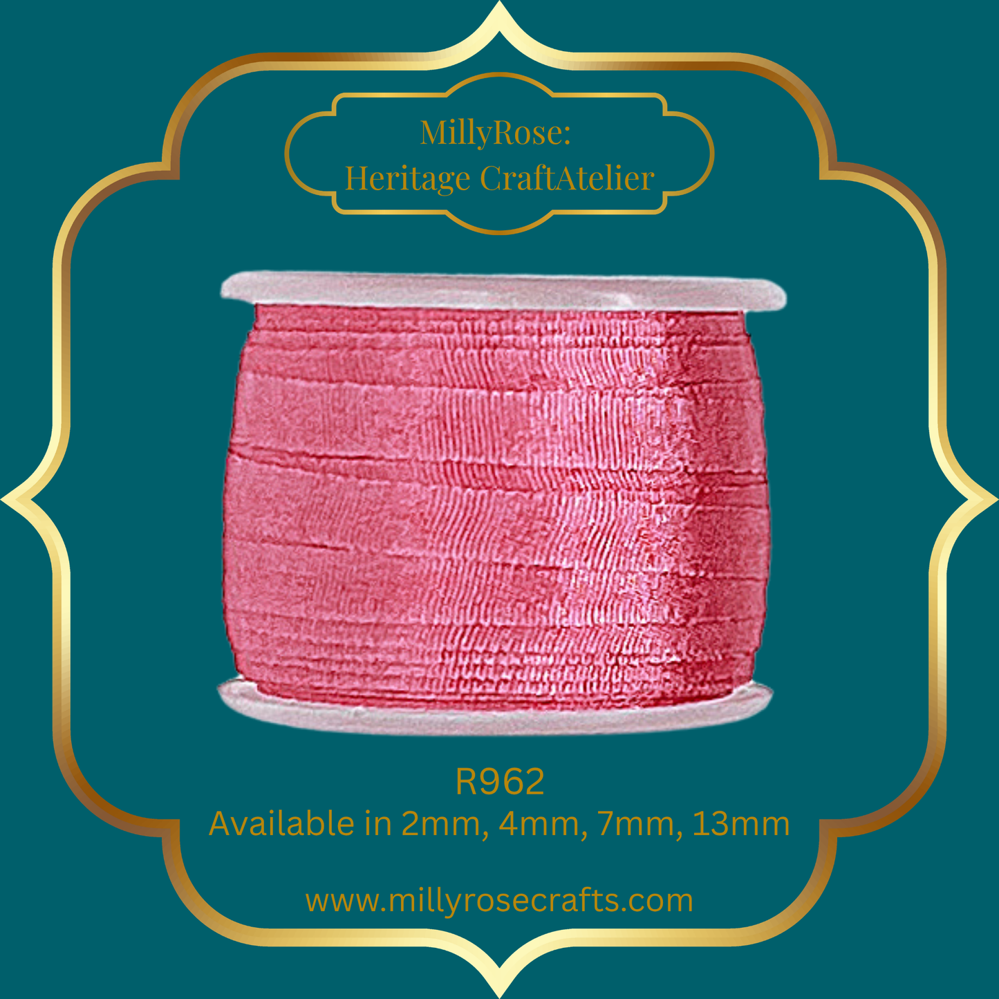 Premium 100% Mulberry Silk Ribbon  Artisan Single Color Collection 2mm,4mm,7mm,13mm,20mm widths