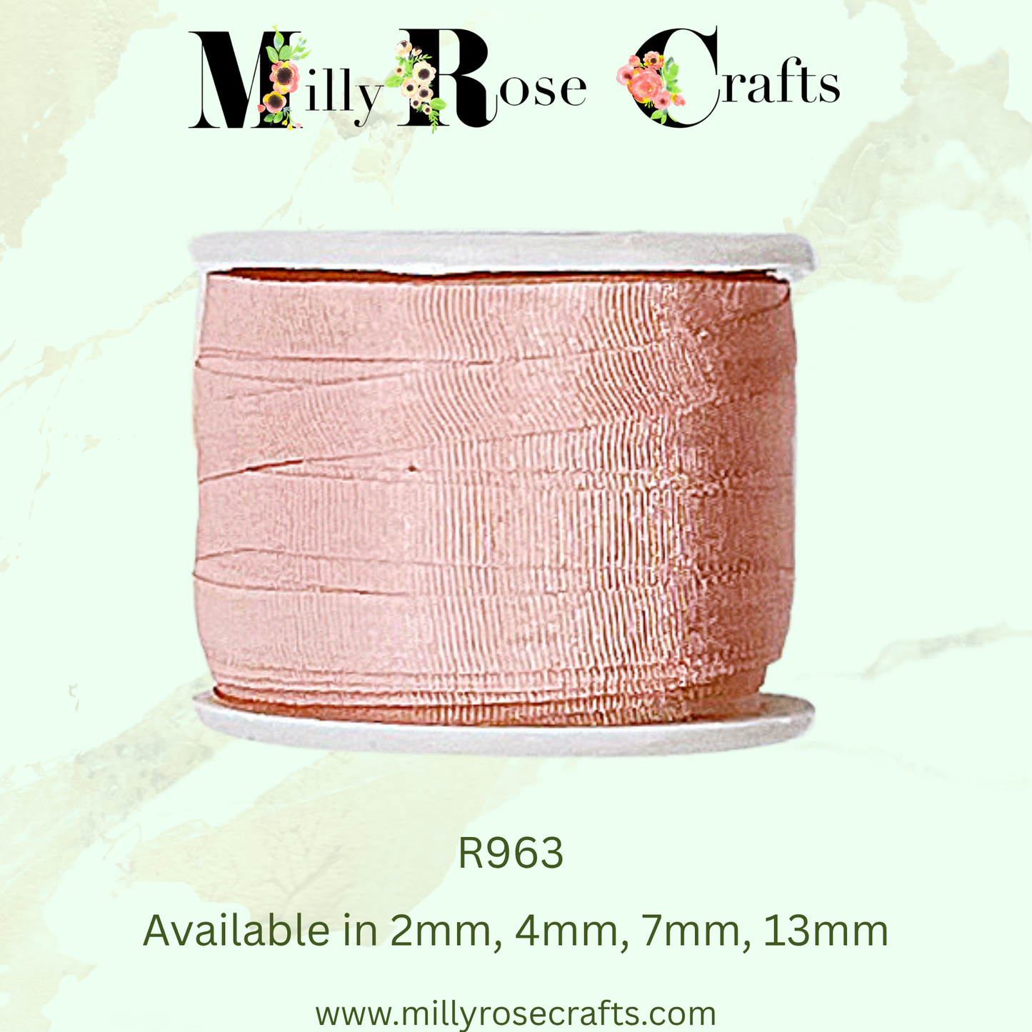 Premium 100% Mulberry Silk Ribbon  Artisan Single Color Collection 2mm,4mm,7mm,13mm,20mm widths