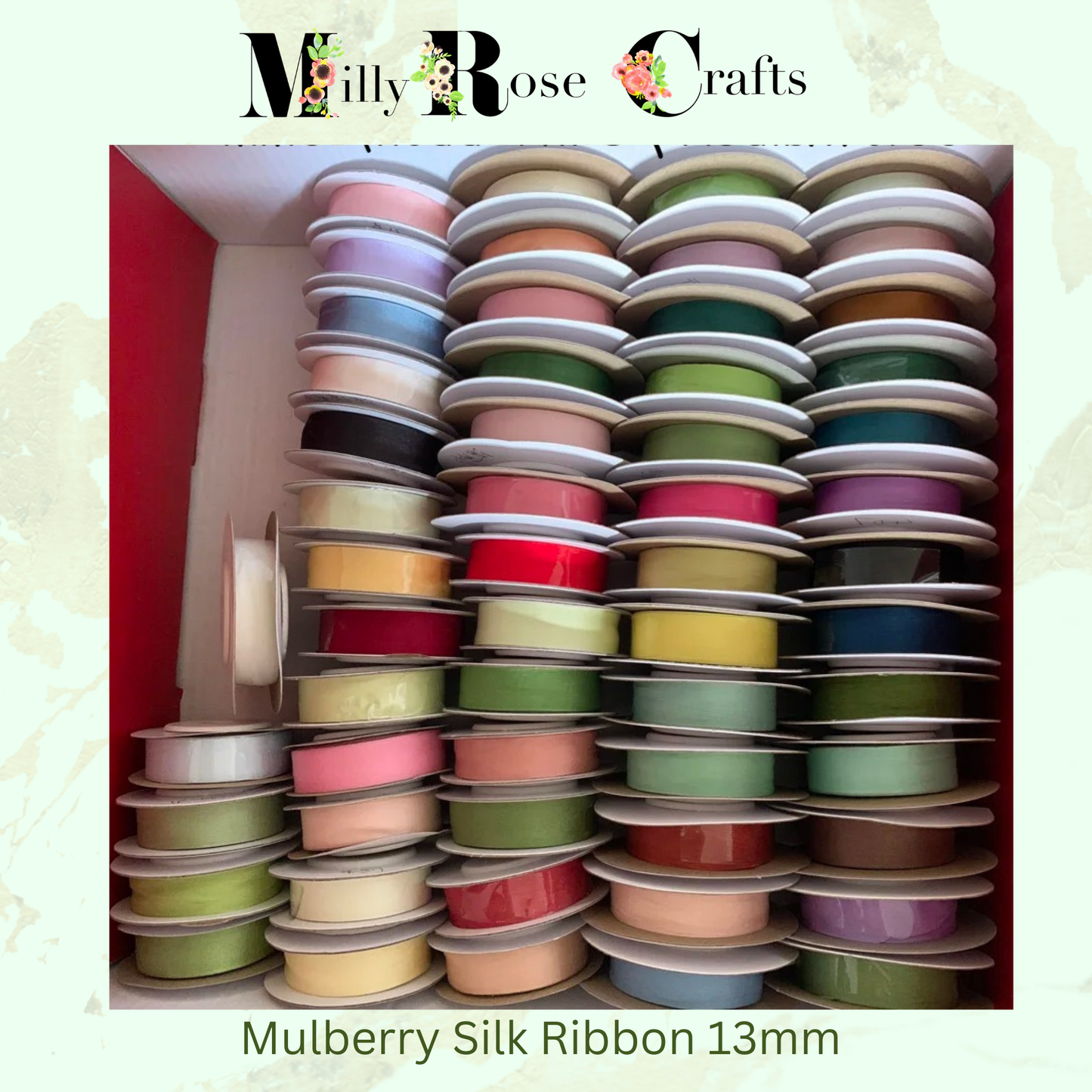 Hand-Dyed Style 100% Mulberry Silk Ribbon Variegated Artisan Collection 2mm,4mm,7mm,13mm,20mm width