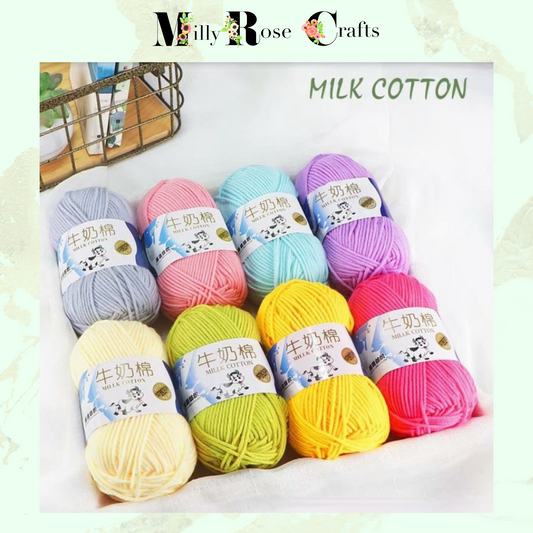 Milk Cotton 50g Yarn Fine Quality Hand-Knitting Thread Soft Warm DIY Cotton Threads Baby Wool For Hand Knitting Crochet Yarn