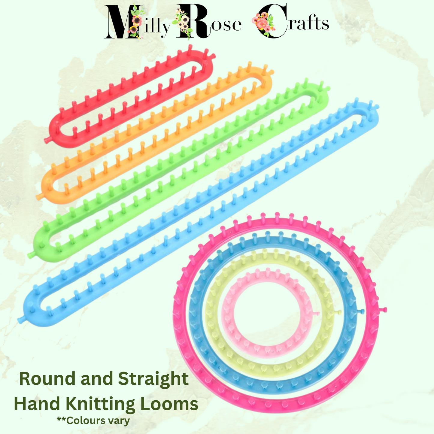 Hand Knitting Loom Kit Rectangular Round Loom Knitting Patterns Easy Stitch Chunky Scarf Hat Beanie Slouchy for Looms Child Friendly Craft