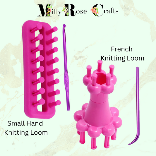 Small Hand Knitting Loom French Knitting  Double Head French Yarn Plastic Knitting Doll Craft Spool Loom With Crochet Hook Knitting Loom