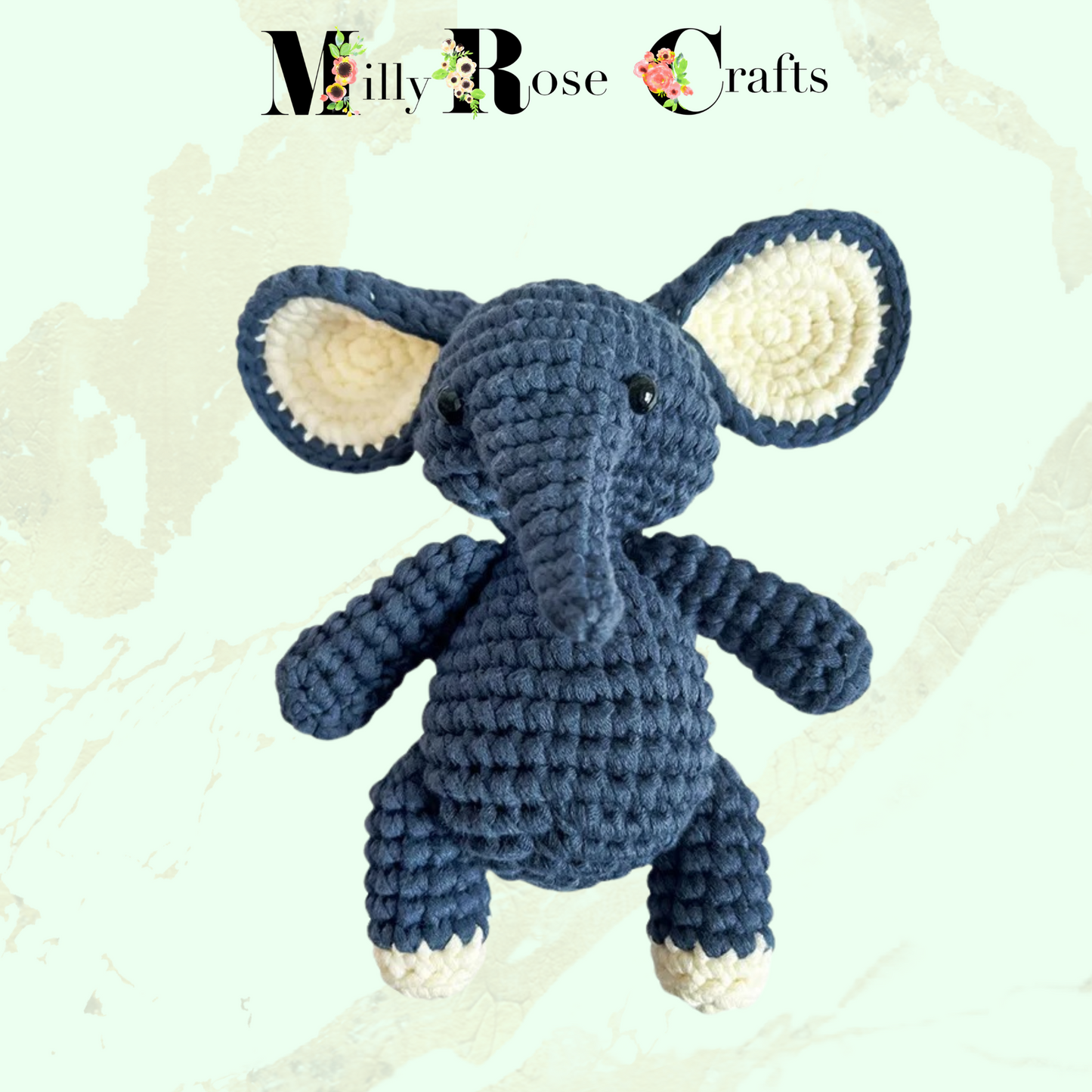 Elephant Crochet Kit, Complete Crochet Kit Beginner Soft Toy Knitting Kit Soft Toy Pattern Craft Gift Idea