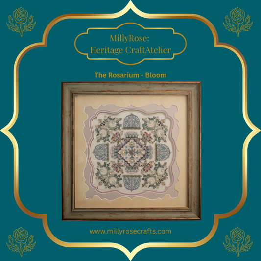 Rosarium Bloom Premium Needlecraft Kit  Silk & Bead Embroidery IMake Luxury Needlecraft