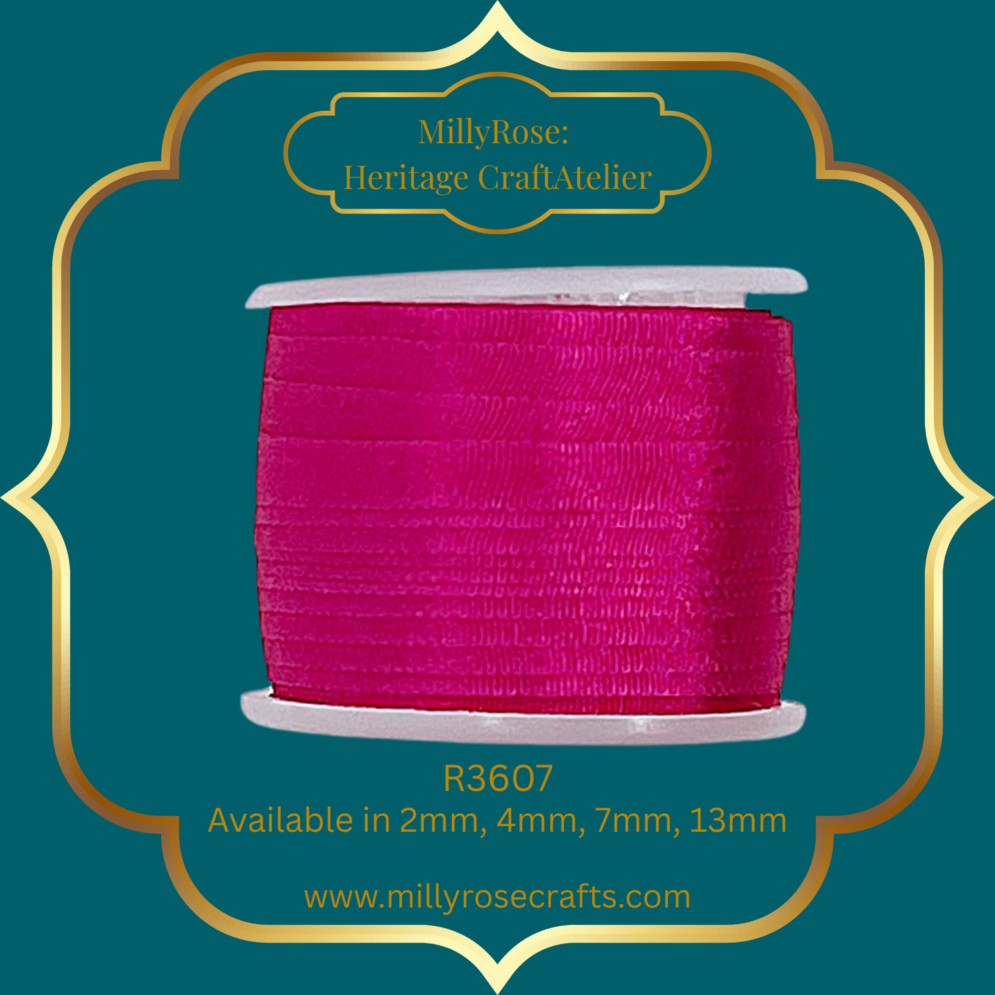 Premium 100% Mulberry Silk Ribbon  Artisan Single Color Collection 2mm,4mm,7mm,13mm,20mm widths