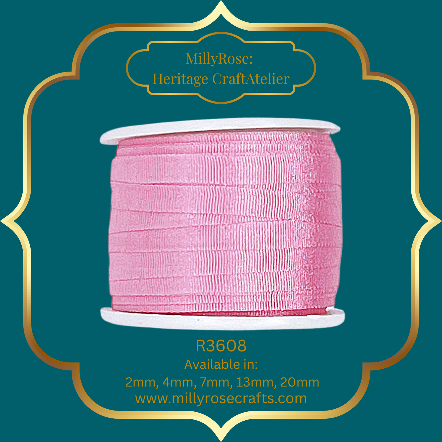 Premium 100% Mulberry Silk Ribbon  Artisan Single Color Collection 2mm,4mm,7mm,13mm,20mm widths