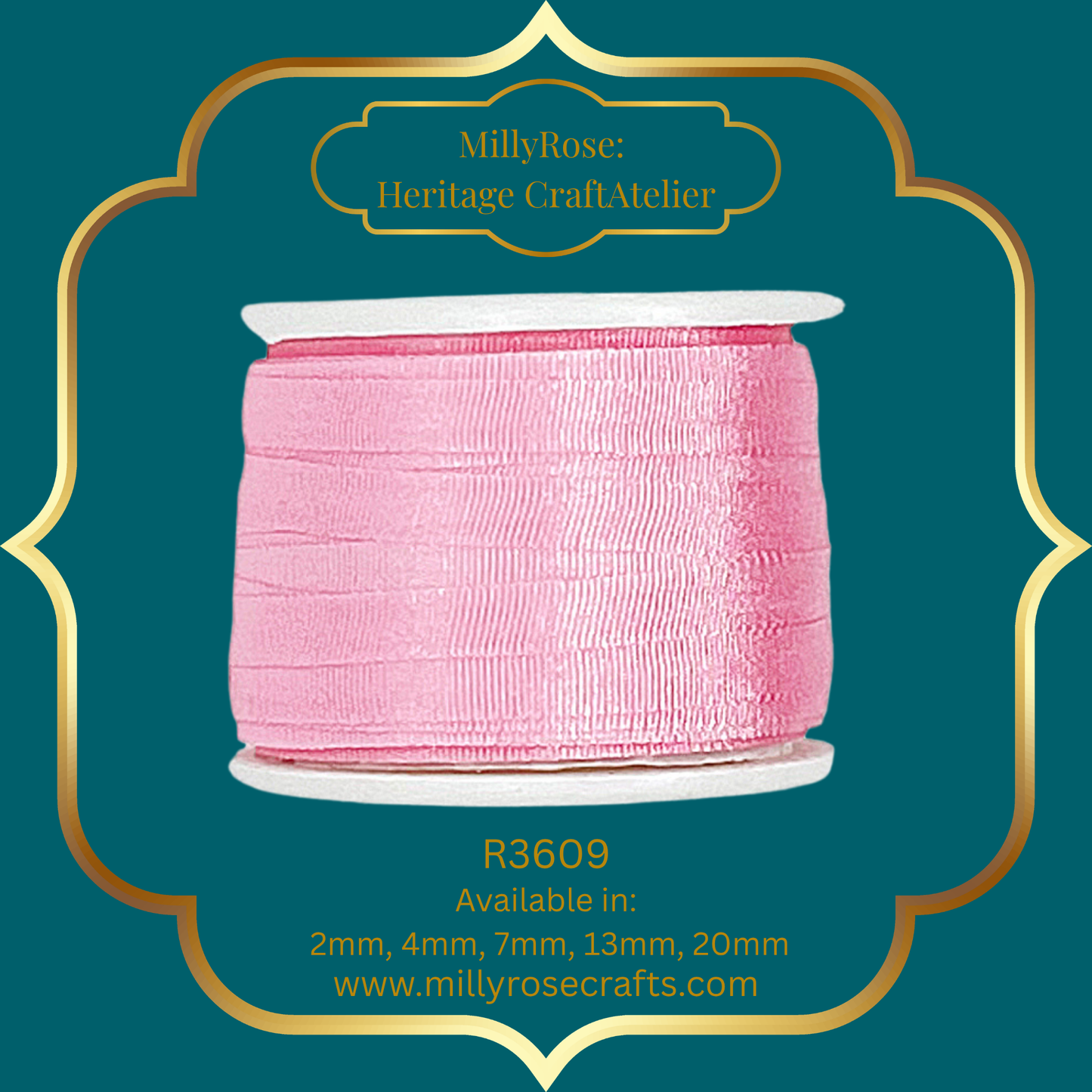Premium 100% Mulberry Silk Ribbon  Artisan Single Color Collection 2mm,4mm,7mm,13mm,20mm widths