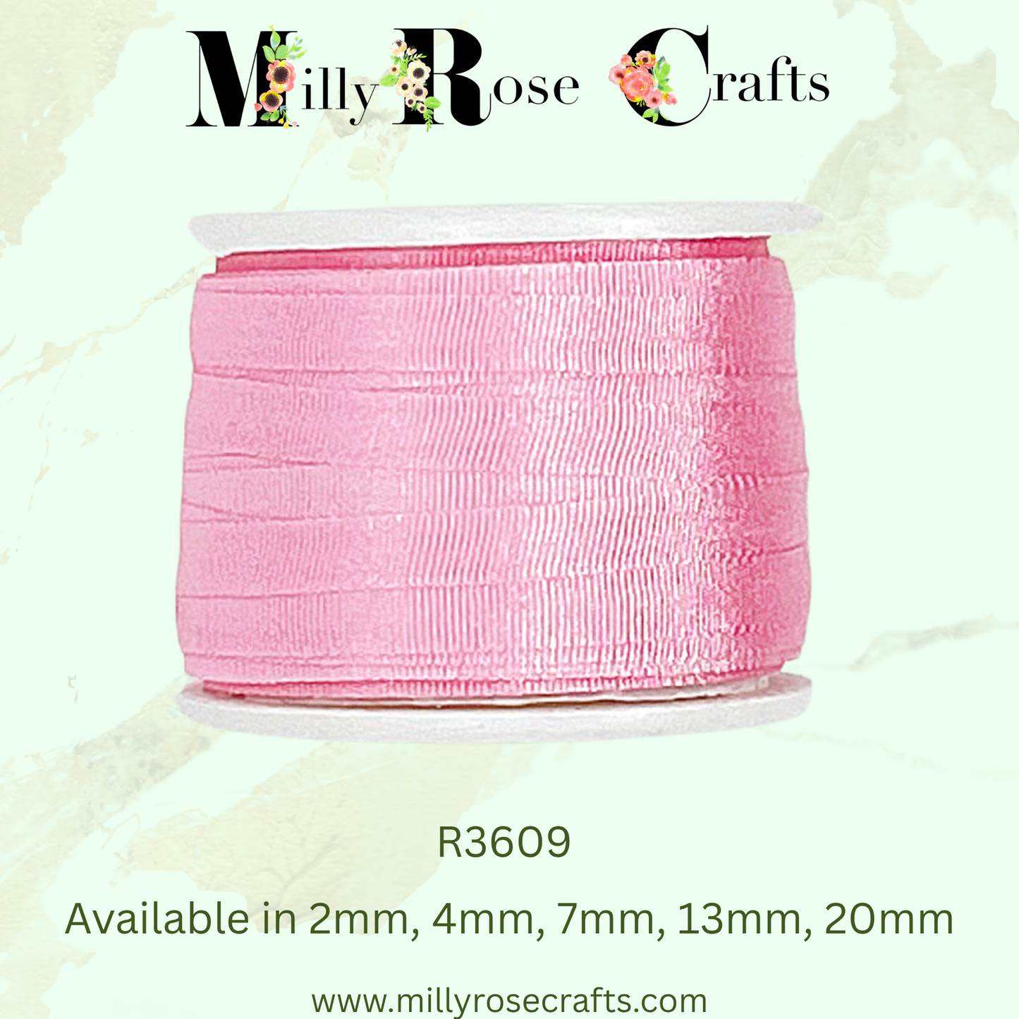 Premium 100% Mulberry Silk Ribbon  Artisan Single Color Collection 2mm,4mm,7mm,13mm,20mm widths