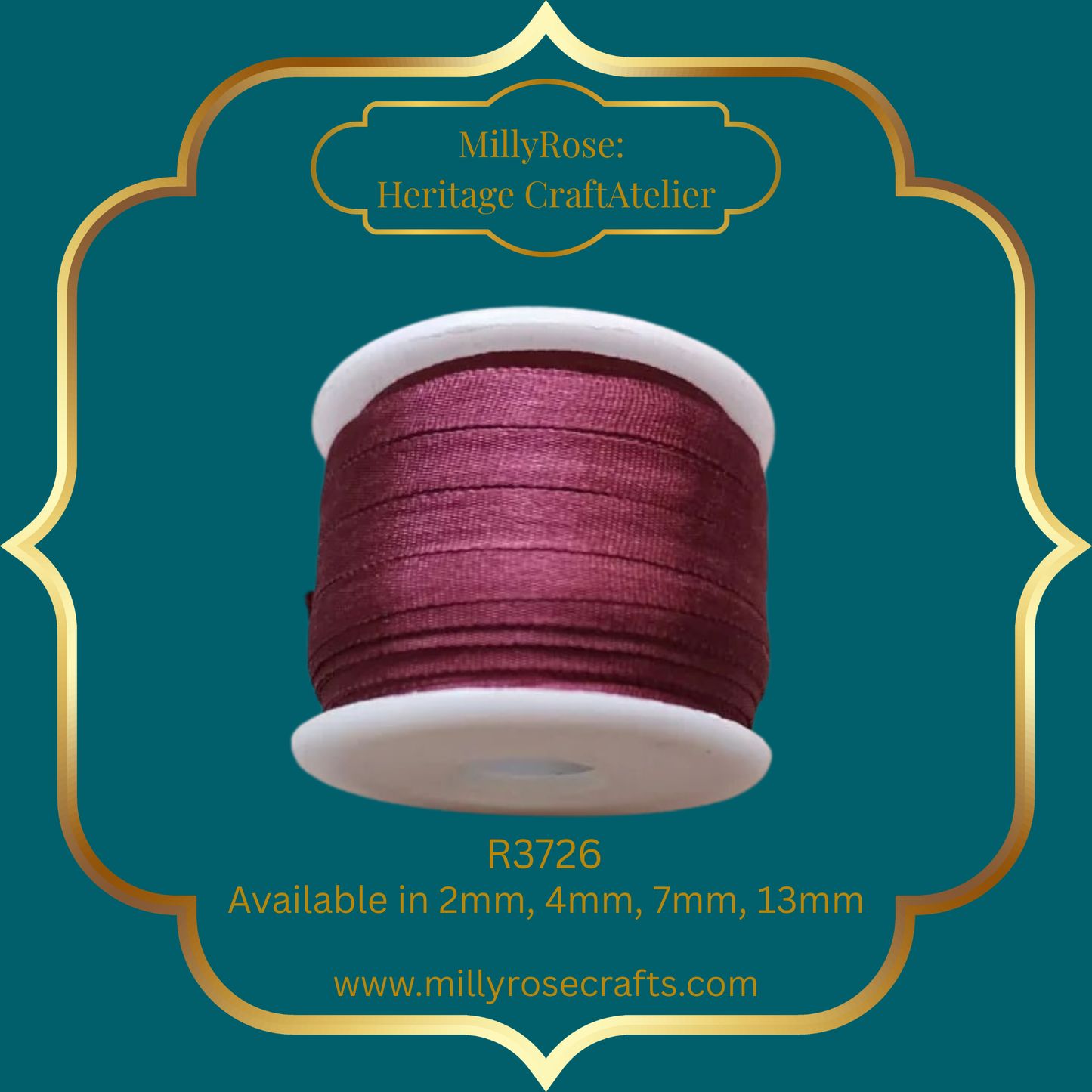 Premium 100% Mulberry Silk Ribbon  Artisan Single Color Collection 2mm,4mm,7mm,13mm,20mm widths