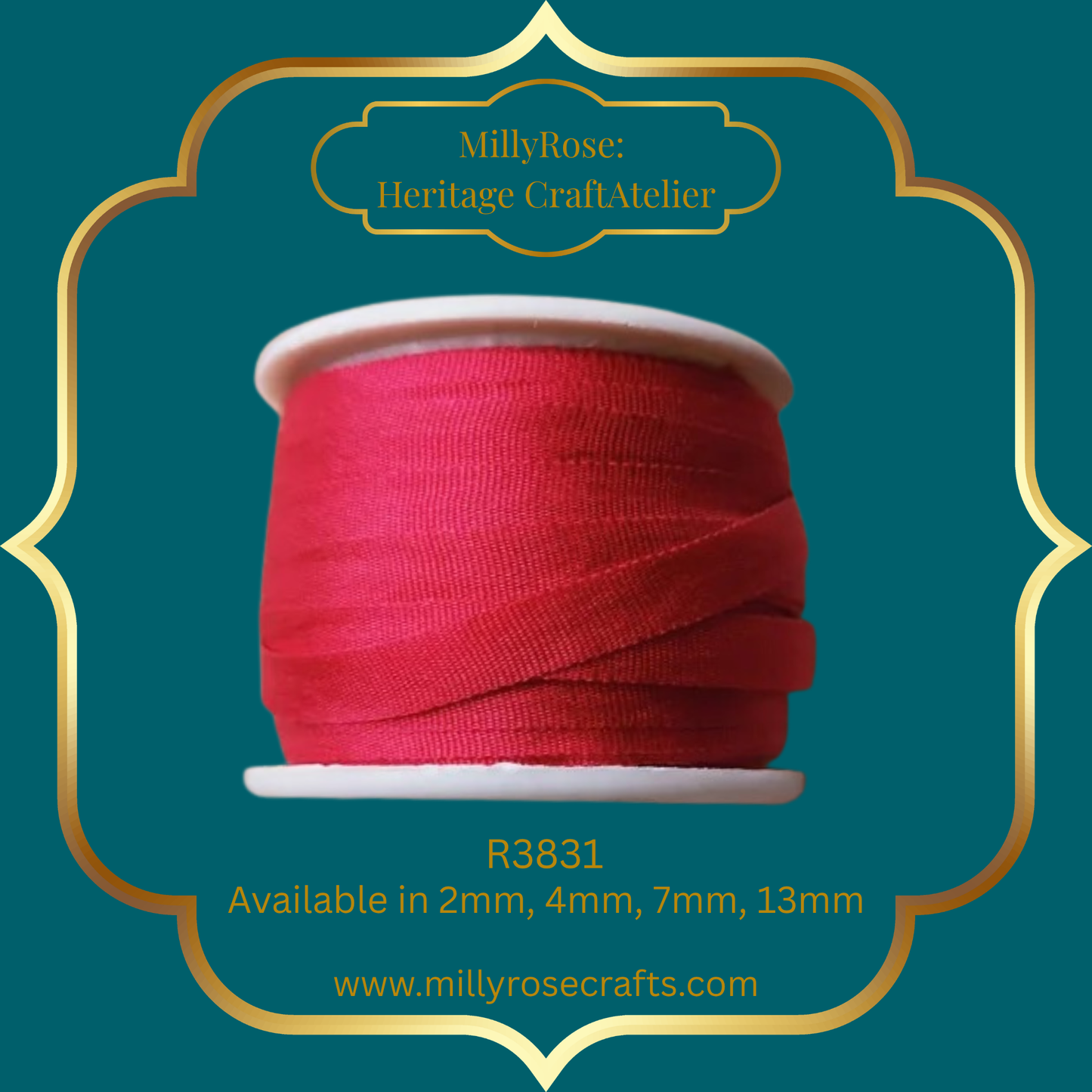 Premium 100% Mulberry Silk Ribbon  Artisan Single Color Collection 2mm,4mm,7mm,13mm,20mm widths