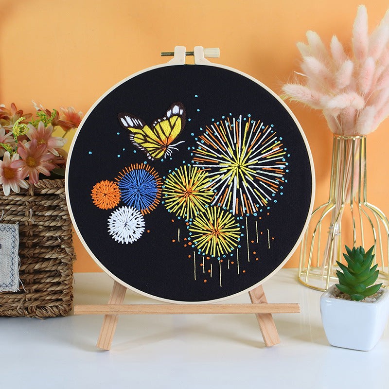 Firework and Butterflies Embroidery Kit