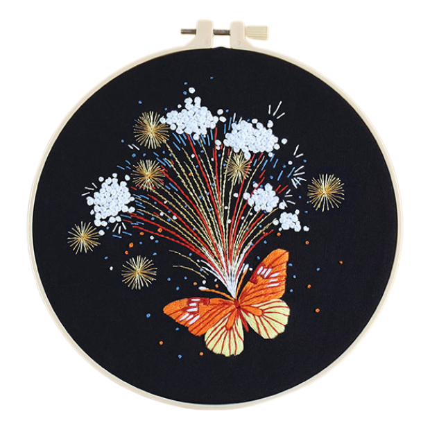 Firework and Butterflies Embroidery Kit