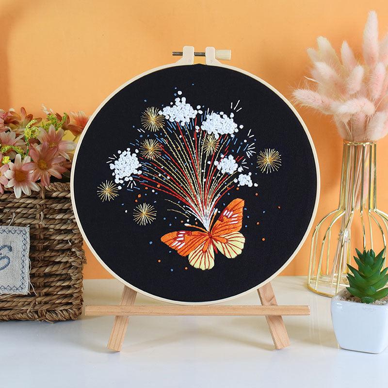 Firework and Butterflies Embroidery Kit