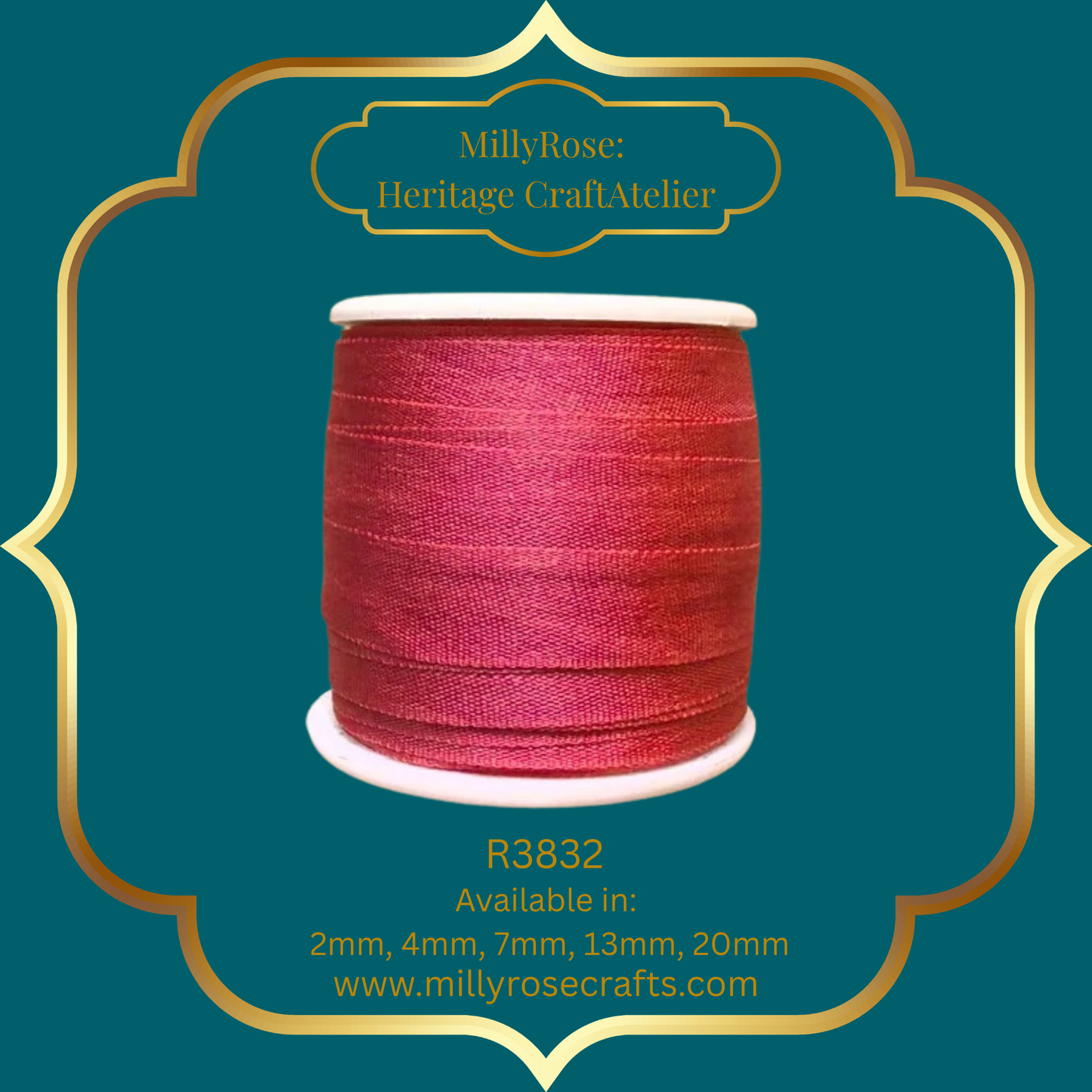 Premium 100% Mulberry Silk Ribbon  Artisan Single Color Collection 2mm,4mm,7mm,13mm,20mm widths
